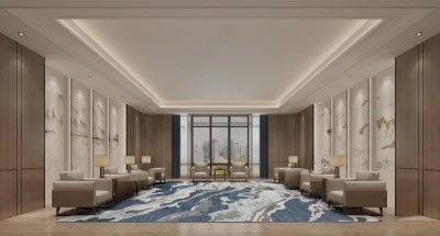 新中式会客厅3D模型下载